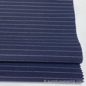 stretch tissu teint en fil bleu marine et blanc pour pantalons collants